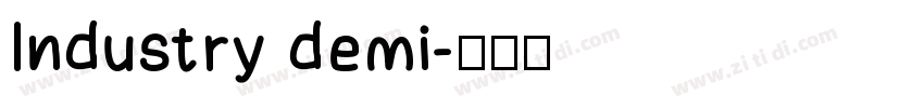 lndustry demi字体转换